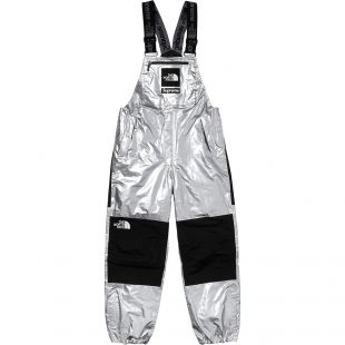 Supreme The North Face Metallic Mountain Bib Pants Silver