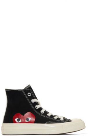 Comme des Garçons Play   Baskets montantes noires Chuck Taylor All Star '70 édition Converse