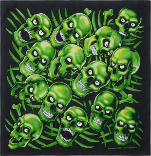 Supreme Skull Pile Bandana Green