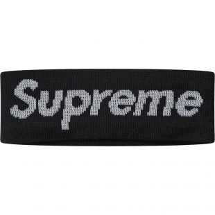 Supreme - Supreme New Era Reflective Logo Headband (FW 17) Black