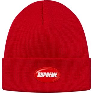 Supreme - Supreme Rubber Patch Beanie Red