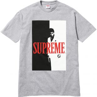Supreme Scarface Split Tee Heather Grey