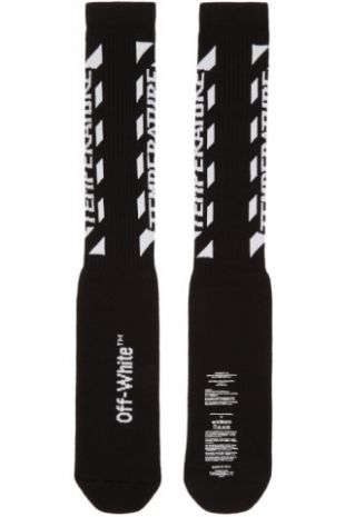Off White   Chaussettes noires 'Temperature'