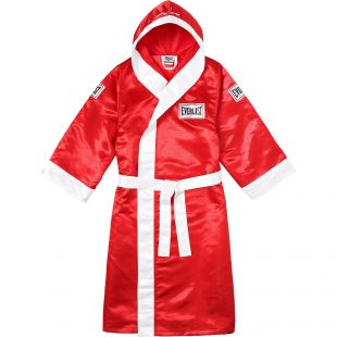 Supreme Everlast Satin Hooded Boxing Robe Red