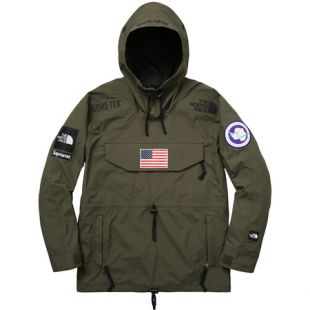 Supreme the north face trans deals antarctica expedition pullover jacket olive