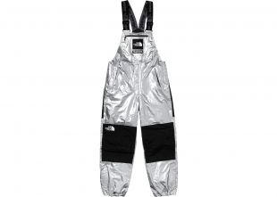 Supreme x The North Face Metallic Bib Pants Silver (SS18)