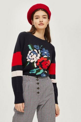 **Floral Knitted Jumper by Y.A.S