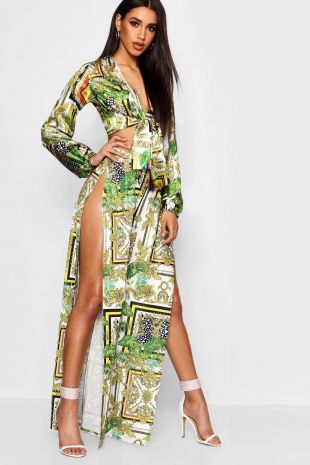 Pantalon coupe large fendu sur les côtés Don Stefflon | Boohoo