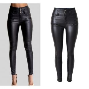SIMPLE FLAVOR Pantalon Femmes Mode Casual Cuir