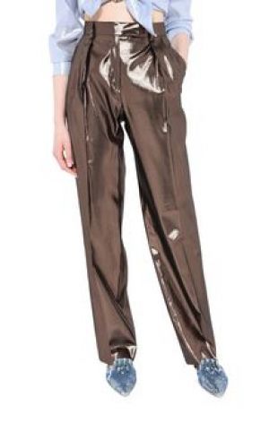 Pantalon En Lamé Bronze PANTALON EN LAMÉ | Alberta Ferretti Online Boutique