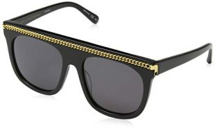 Stella McCartney SC0043S 001 Montures de lunettes, Noir (001-Black/Smoke), 55 Mixte Adulte