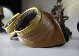 lunette d'aviateur avec rabats en cuir