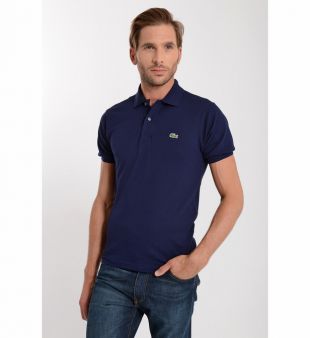 Polo en coton piqué Lacoste bleu marine