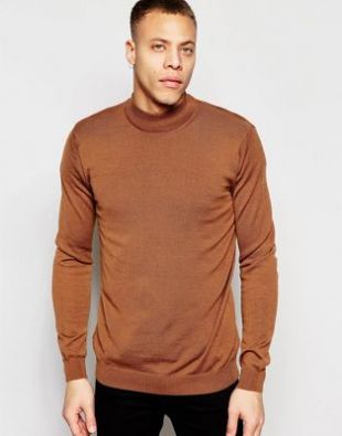 Pull à demi col roulé en maille