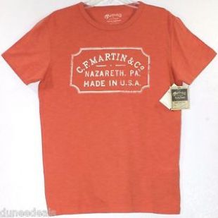 NWT Lucky Brand C.F. Martin & Co. Classic Logo Ginger Spice T-Shirt Choose Size