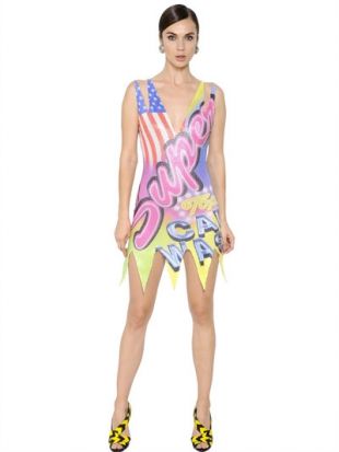 MOSCHINO  SUPER PRINTED SEQUINED TULLE DRESS