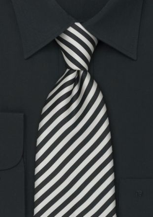 Trendy Smoke-Gray and White Tie