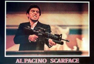 Posters UK - Scarface - Machine Gun Colour Huge Film PAPER POSTER ...