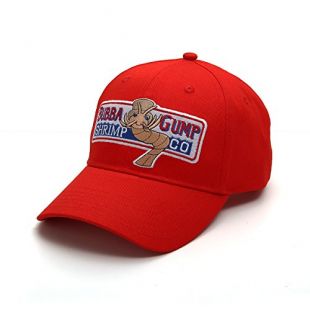 nofonda Unisexe Forrest Gump Cap, casquette de baseball brodé Bubba Gump Shrimp Co. logo, snapback chapeau accessoires costumes cosplay, pour le sport ou les loisirs (Rouge)
