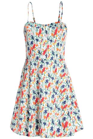 Alice + Olivia - Printed stretch cotton mini dress