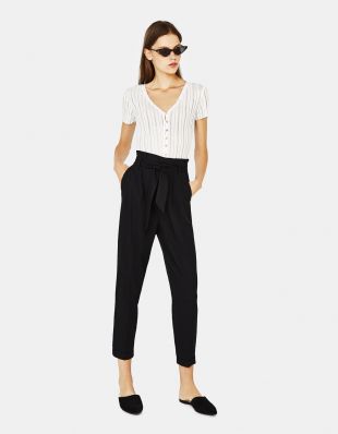 Pantalon paperbag   VÊTEMENTS   Bershka France
