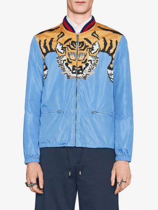 The jacket Gucci print tiger Lil Pump 