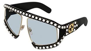 Gucci GG0234S 001 Montures de lunettes, Noir (1/Light-Bluee), 63 Femme