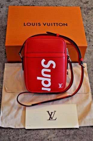 Louis Vuitton x Supreme Danube PM Epi Leather Side Bag Red/White M53417 | eBay