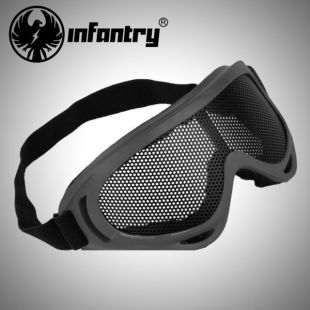 INFANTRY Airsoft Tactical Vented Safety Goggles Glasses Eye Protective Wire Mesh | eBay
