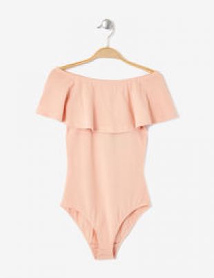 Body à volant rose clair femme • Jennyfer