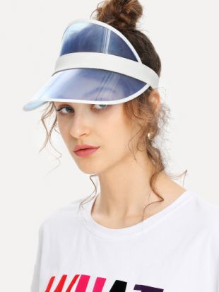 Chapeau de visière à bord transparent