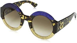 Gucci GG0084S 002 Montures de lunettes, Bleu (Bluee/Brown), 51 Femme