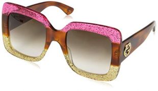 Gucci GG0083S 002 Montures de lunettes, Rose (Fuchsia/Brown), 55 Femme