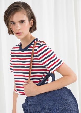 Striped Tee   Red