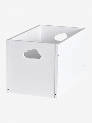 Boite de rangement LIGNE NUAGE blanc   Vertbaudet