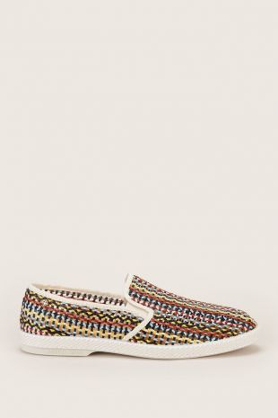 Espadrilles tressées multicolores