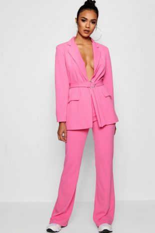 Pantalon évasé ajusté