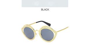 Lunettes de Soleil Femme La Mode européenne et Américaine Lunettes Yeux Maquillage Lunettes de Diamants New Women's Full Frame Gold,Tendances Feuille de Frêne,A05 4 6677