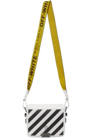 Off White   Sac à rabat blanc Diagonal Binder Clip