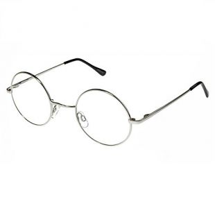 Kiss Lunettes neutre Hippie - mod. TEASHADES John Lennon - cadres optiques ROND hommes femmes VINTAGE - SILVER