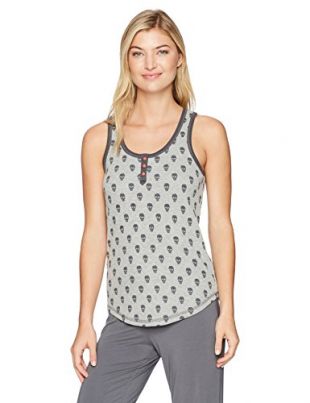 PJ Salvage Women's Skull Canyon Henley Tank