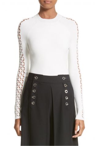 Alexander Wang Open Knit Sleeve Top