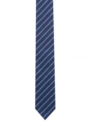 HUGO   Cravate en soie à rayures diagonales