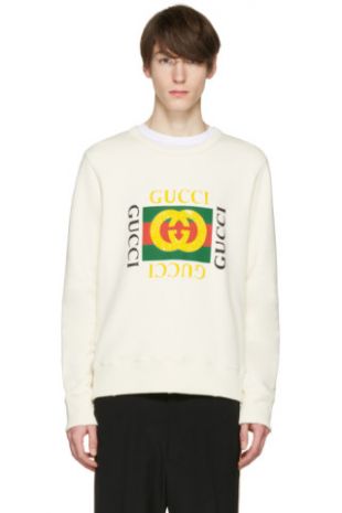 Gucci   Pull à logo ivoire