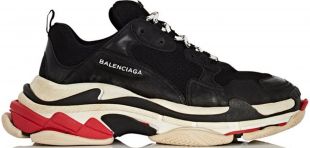 balenciaga triple s black red white