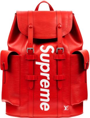 La mochila supreme roja junto al influencer tyrun_ en su cuenta de