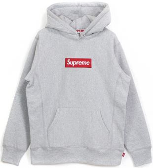 Supreme Box Logo Hoodie Heather Grey