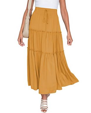 nashalyly - NASHALYLY Skirts for Women Boho Elastic Waisted Drawstring ...