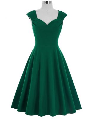 La La Land Dress Robe Sexy Black Green Women Dress Tunic Casual 1950s ...
