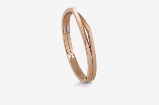 Antifer bracelet 2 rows plain gold